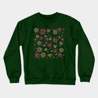 Colour contrast florals design Crewneck Sweatshirt